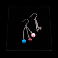 Silver Triple Drop Fishhook Earrings