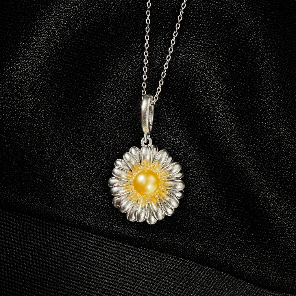 Sunflower Pearl Pendant