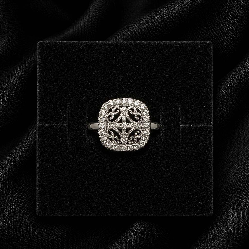Square Sparkle Ring