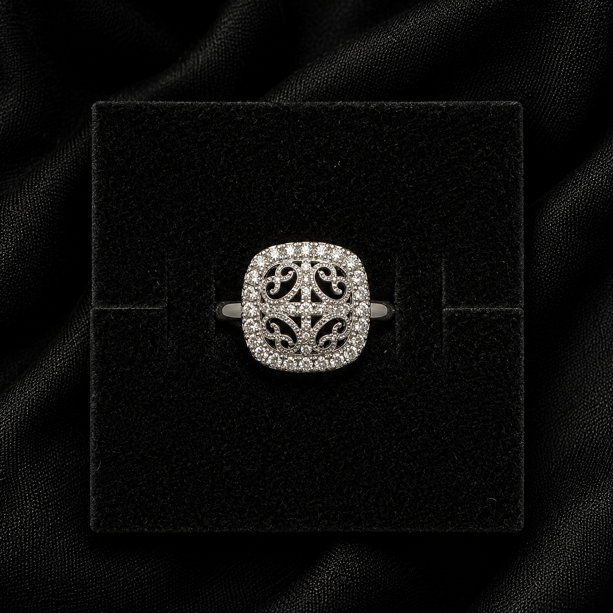Square Sparkle Ring