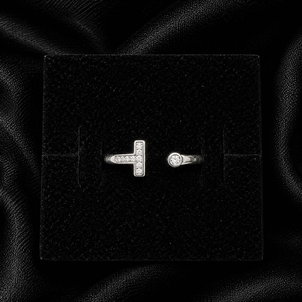 Simple T Sparkle Ring
