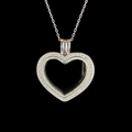 Large Heart Sparkle Locket for Mini Pearls