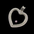 Large Heart Sparkle Locket for Mini Pearls
