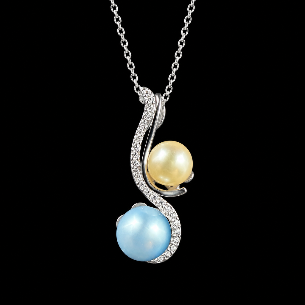 Double Drop Curved Pendant