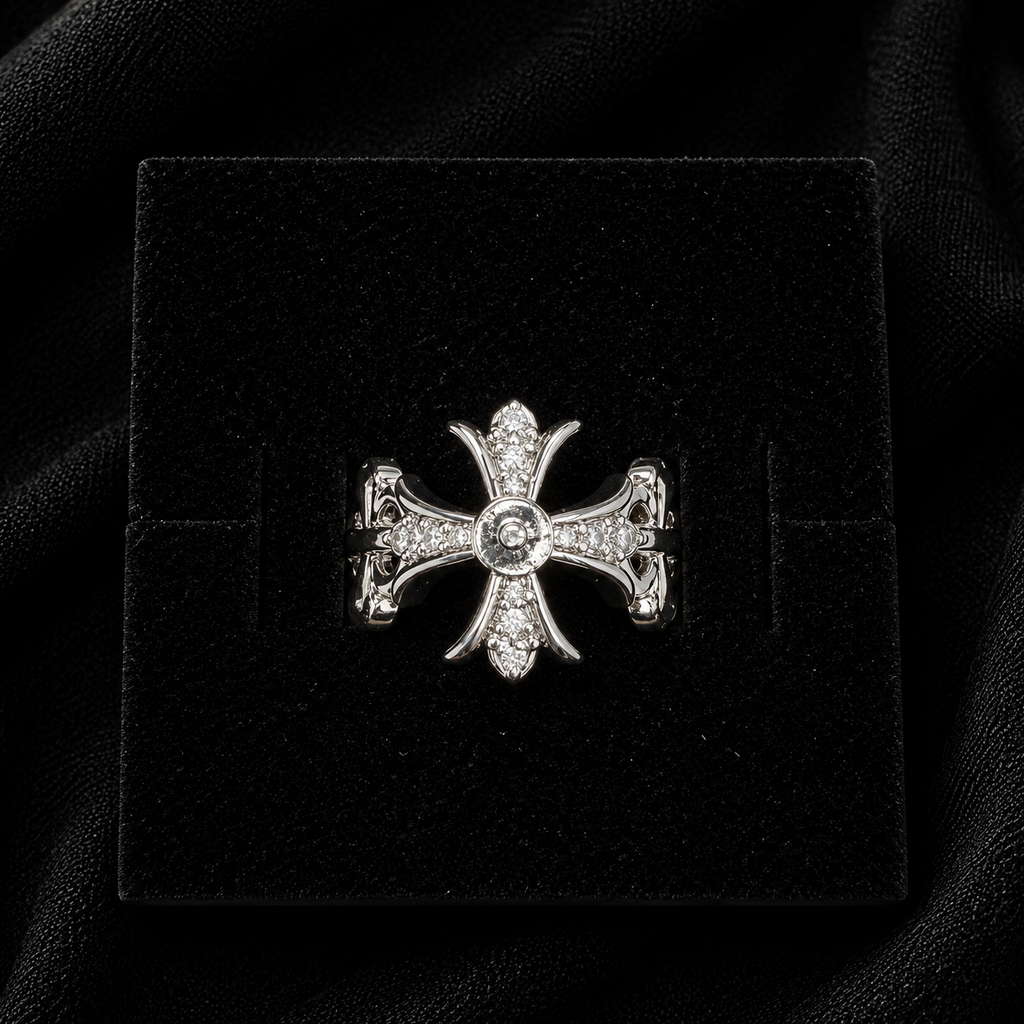 Cross Sparkle Ring