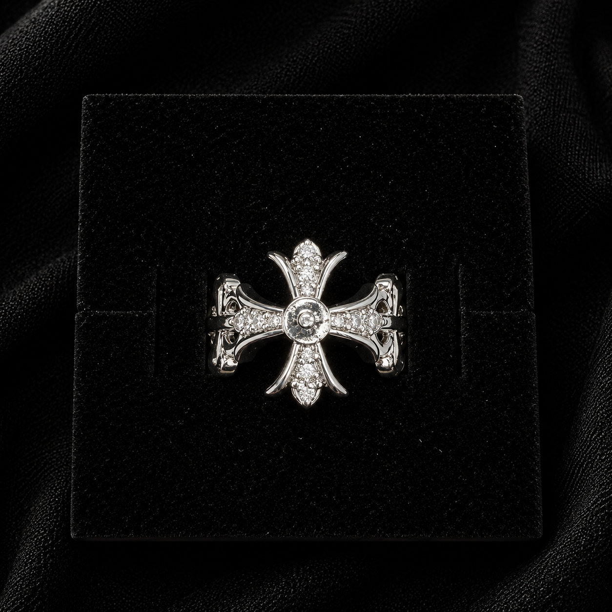 Cross Sparkle Ring