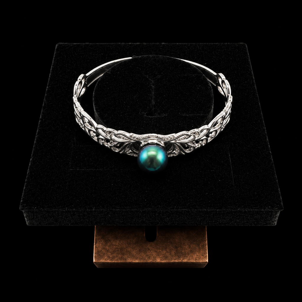 Graceful Scroll Cuff Bracelet