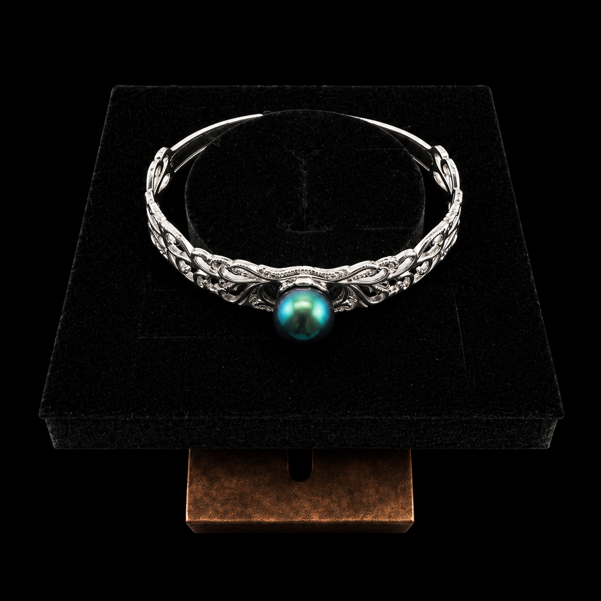 Graceful Scroll Cuff Bracelet