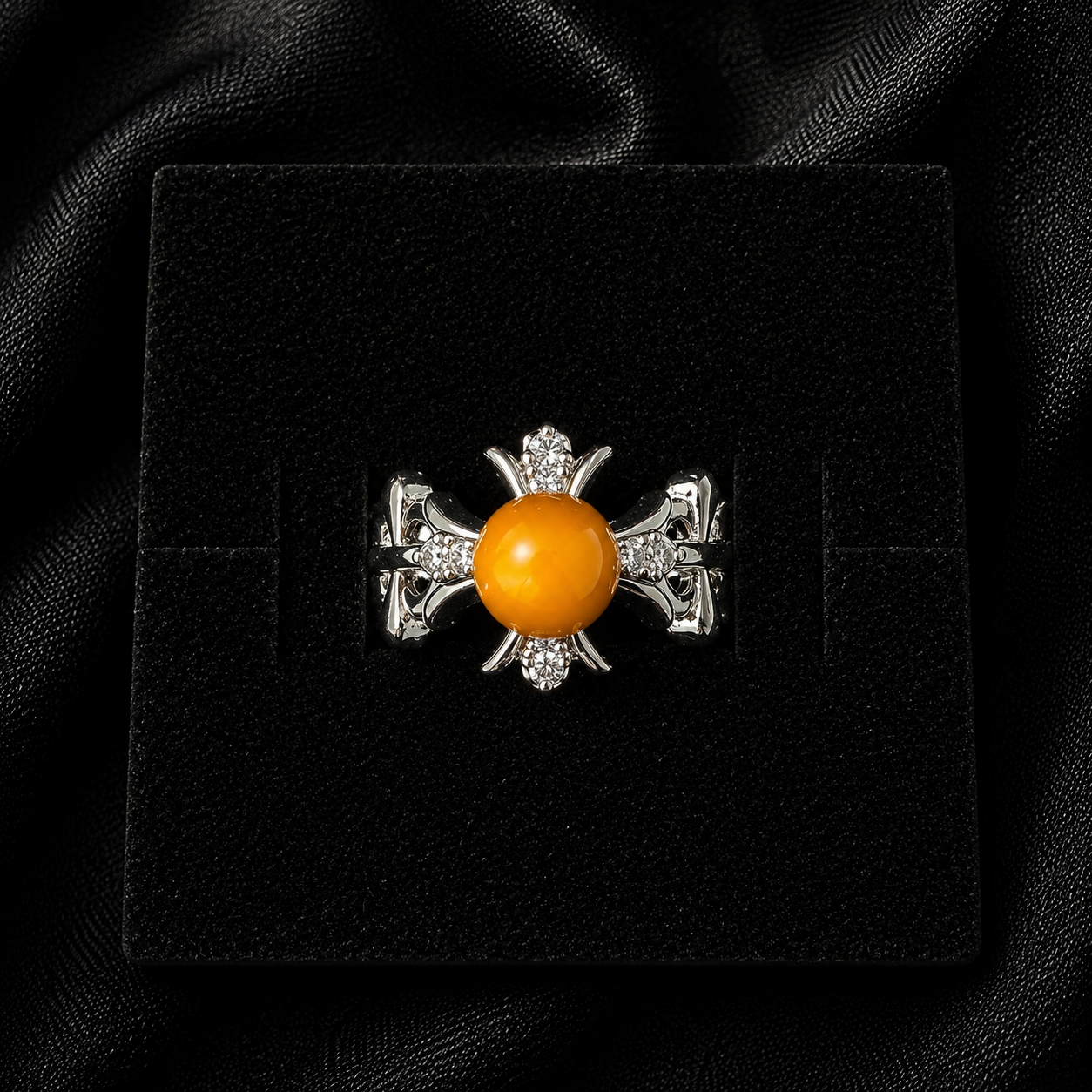 Cross Sparkle Ring