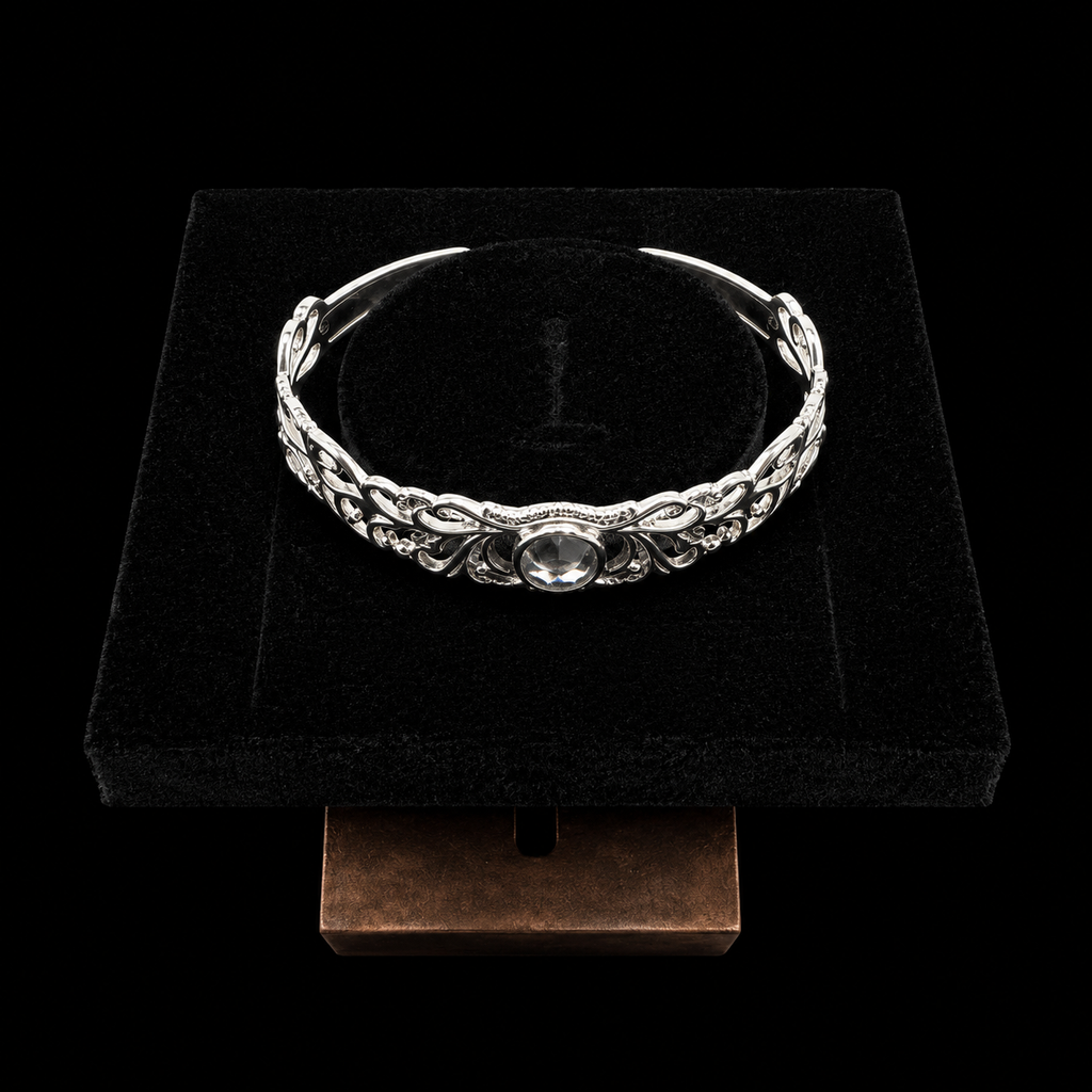 Graceful Scroll Cuff Bracelet