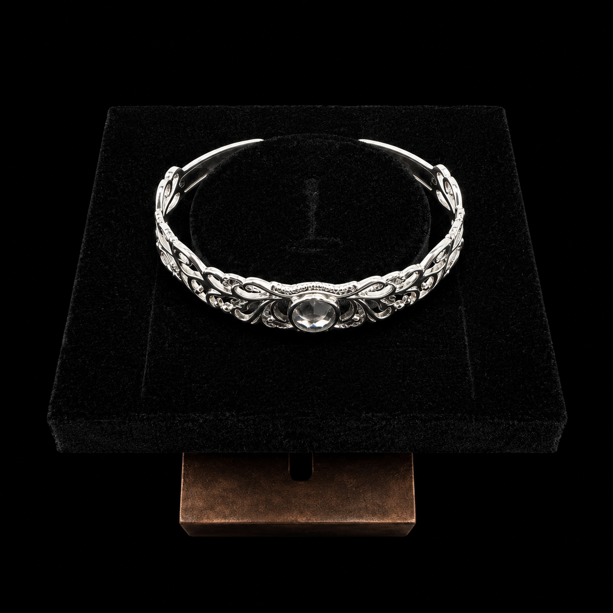 Graceful Scroll Cuff Bracelet