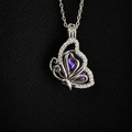Sparkling Butterfly Pendant Pearl Cage