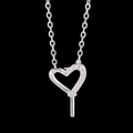 Sparkle Heart Drop Pendant