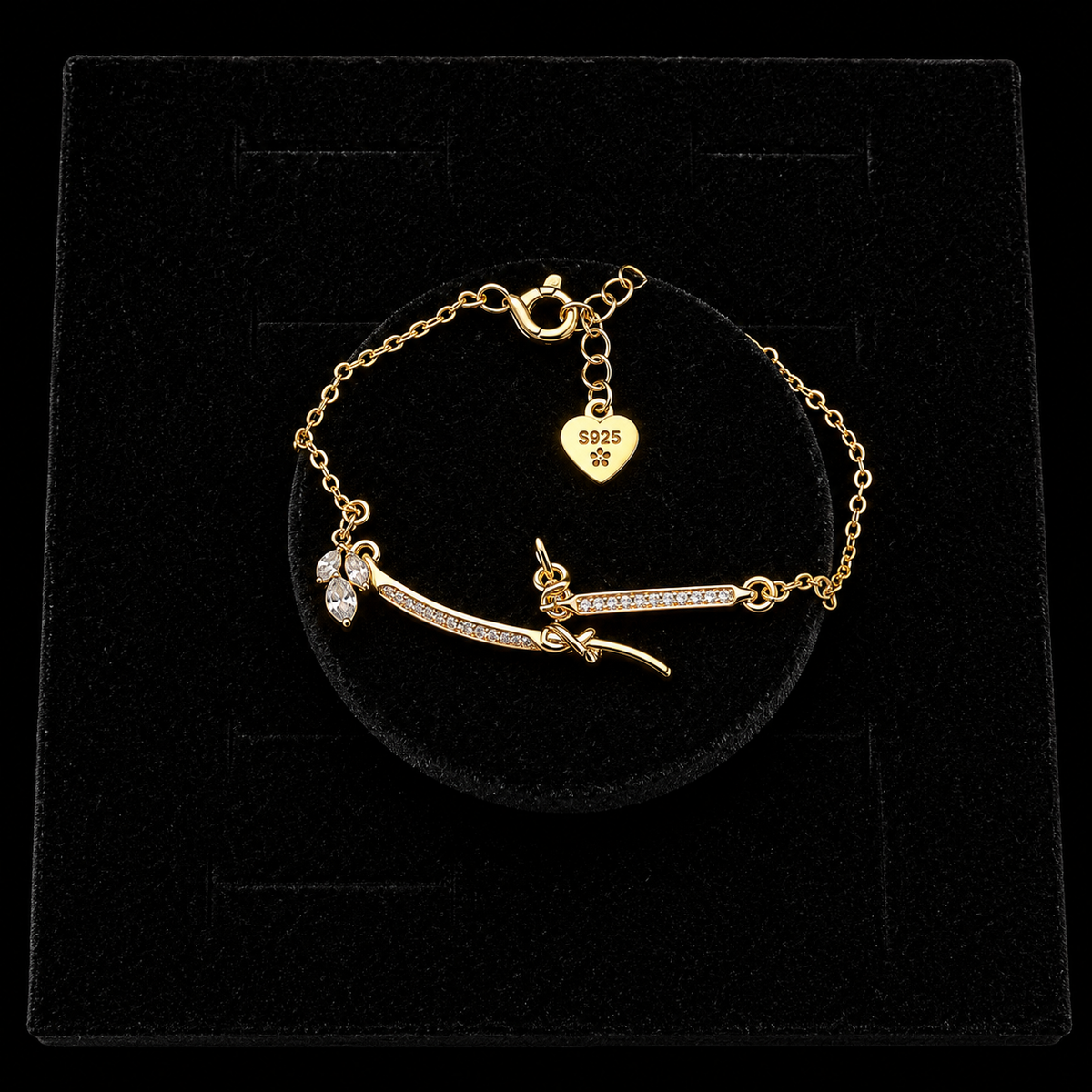 Rose Gold Glitz Pearl Bracelet