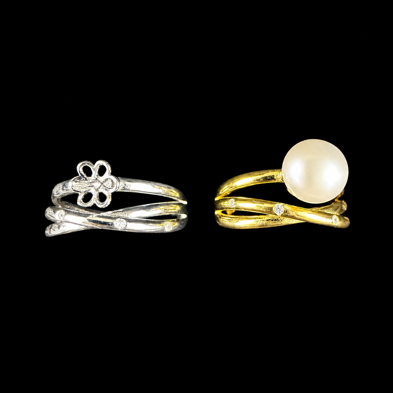 Twisted Glow Pearl Ring
