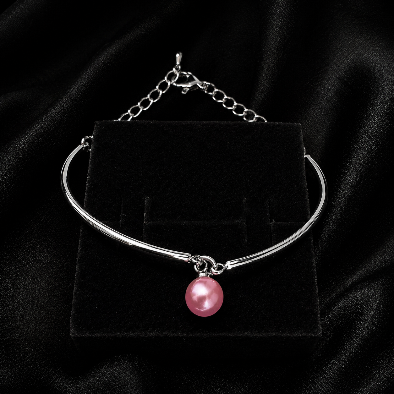 Single Pearl Bracelet Bangle