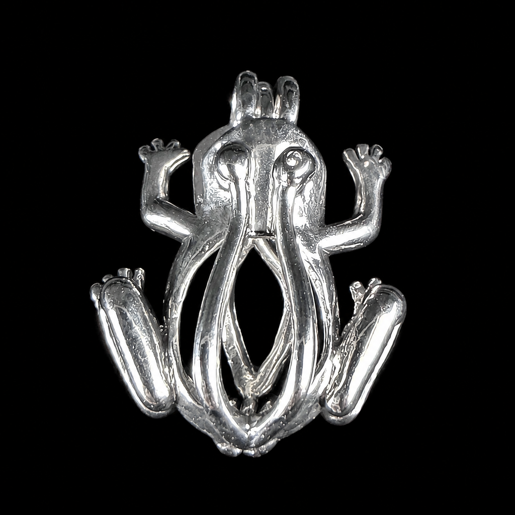 Frog Pendant Pearl Cage