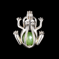 Frog Pendant Pearl Cage