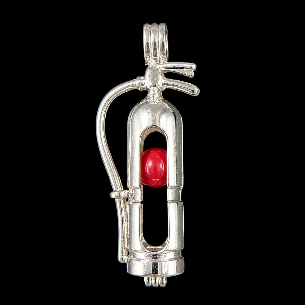 Fire Extinguisher Pendant Pearl Cage