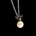 Silver Crown Drop Pendant