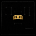 Gold Vintage Lace Pearl Ring