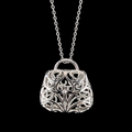 Filigree Handbag Pendant Pearl Cage