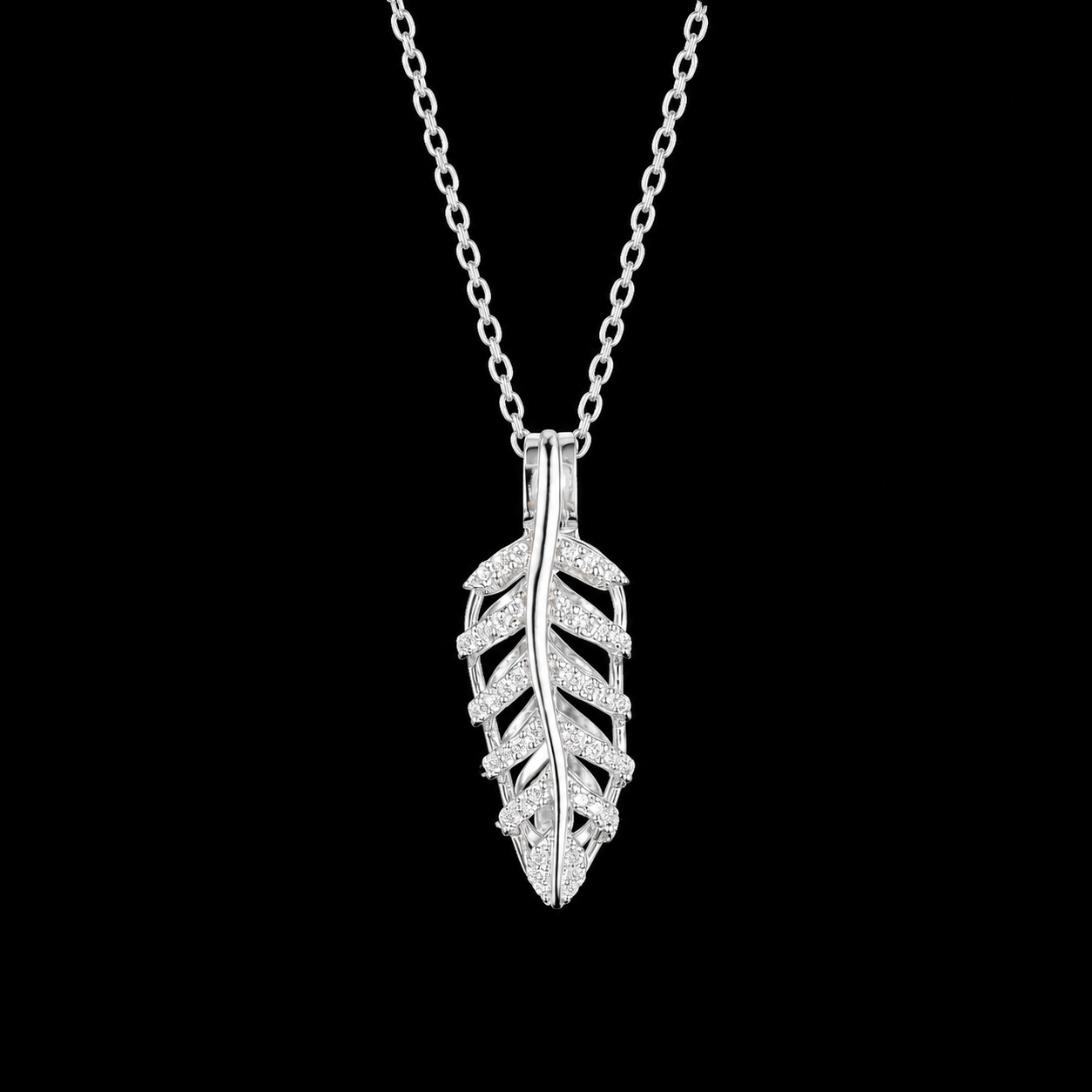 Feather Pendant Pearl Cage