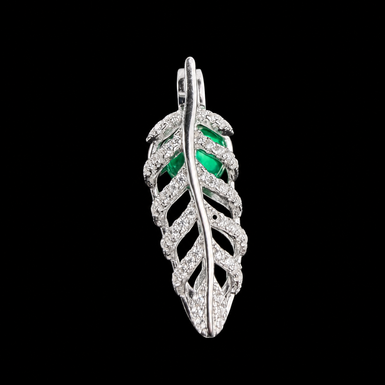 Feather Pendant Pearl Cage