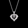 Sparkly Heart Pendant Pearl Cage