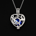 Heart Music Notes Pendant Pearl Cage