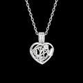 Heart with Flowers Pendant Pearl Cage