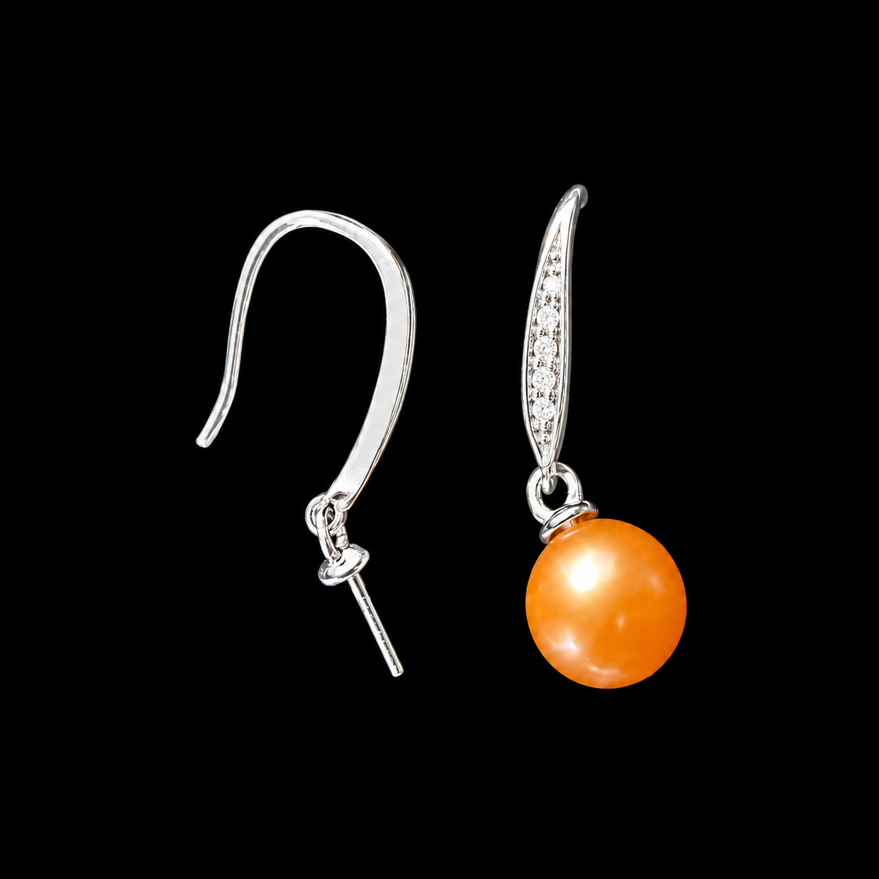 Simple Sparkle Fish Hook Earrings
