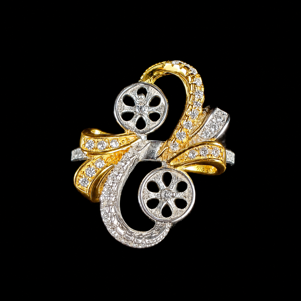 Golden Flutter Pearl Ring