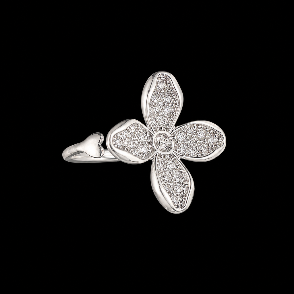 Sparkle Flower Edison Ring