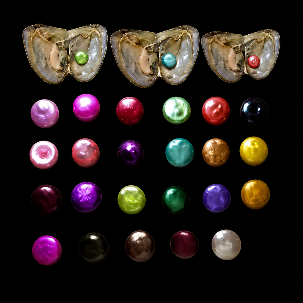 Tray of Coin Shaped Pearl Oysters for Opening