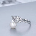 Feather and Pearl Ring