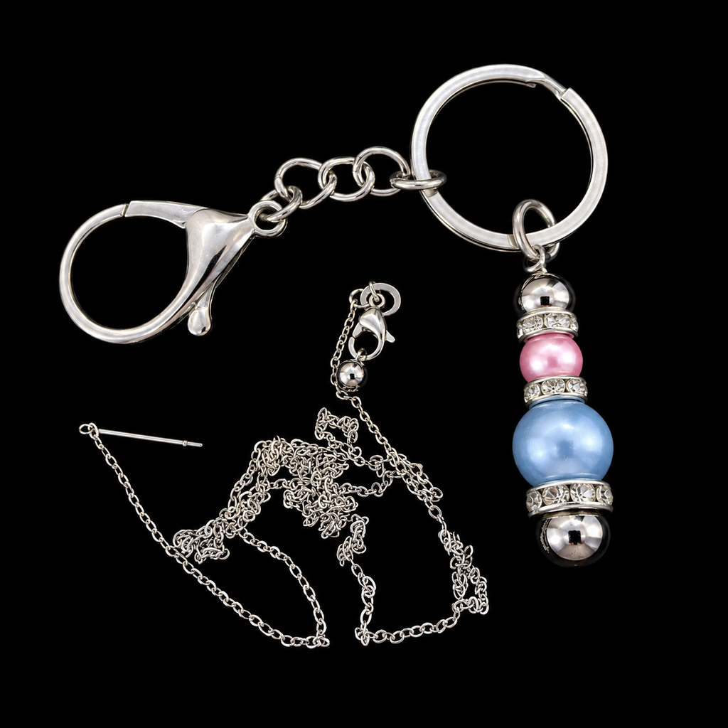 Edison and Round Keychain/Rearview Mirror Hang