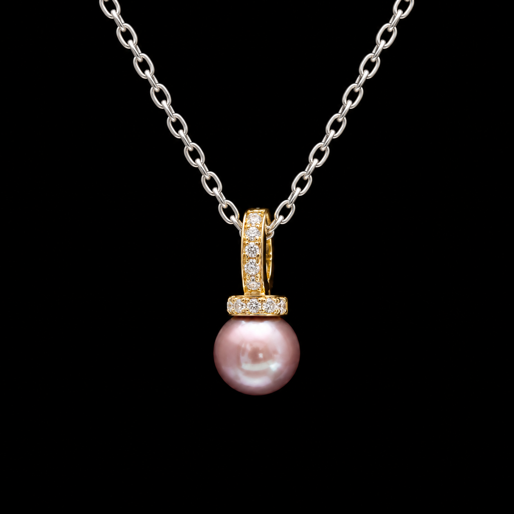 Gold Brilliant Pearl Pendant