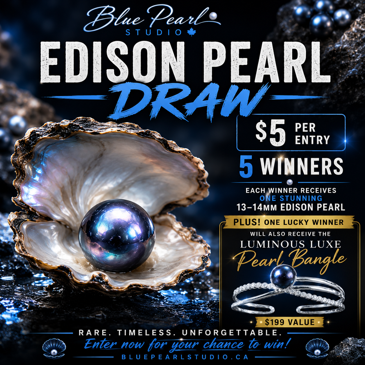 🤍 Epic 13–14mm Edison Pearl Draw
