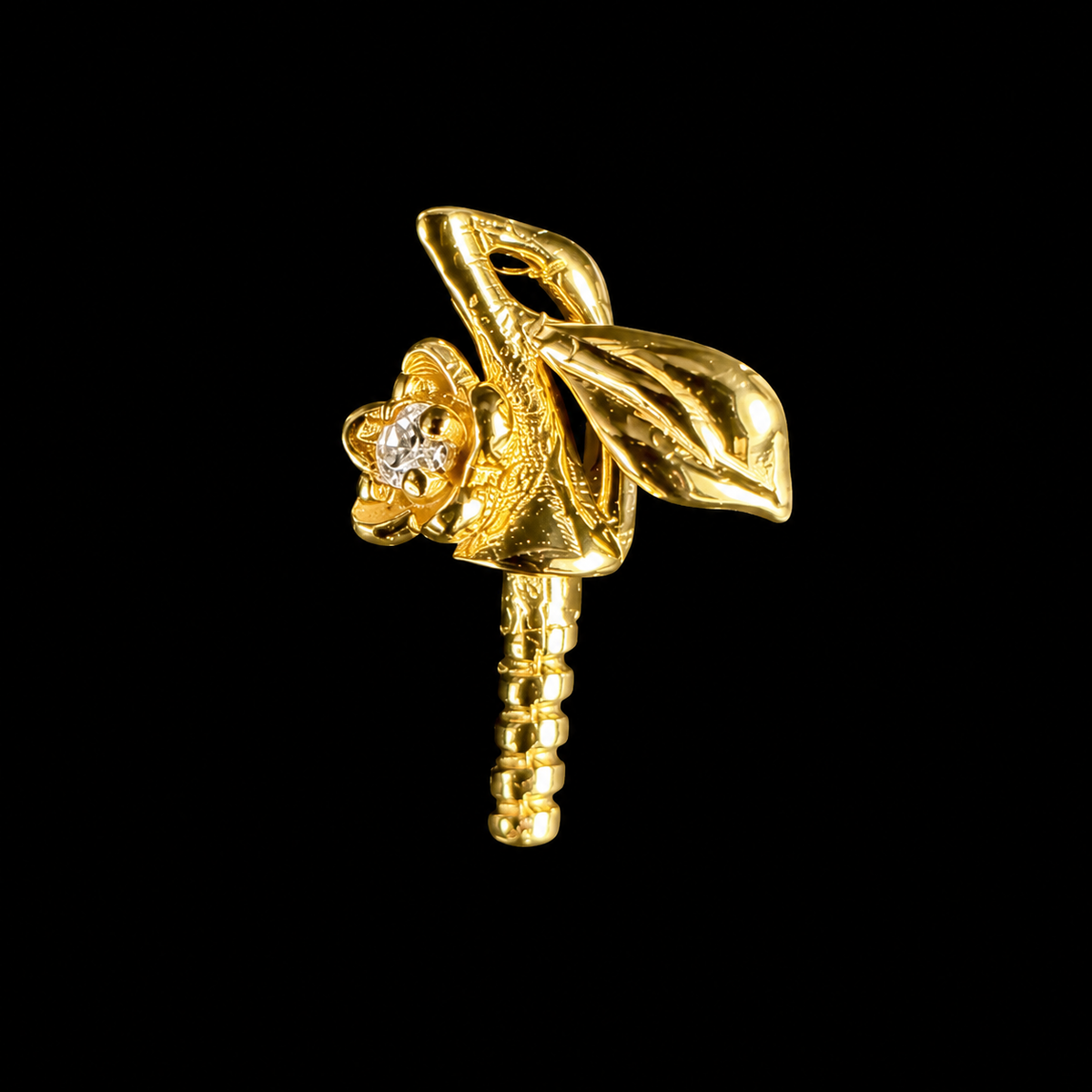 Gold Orchard Pearl Pendant