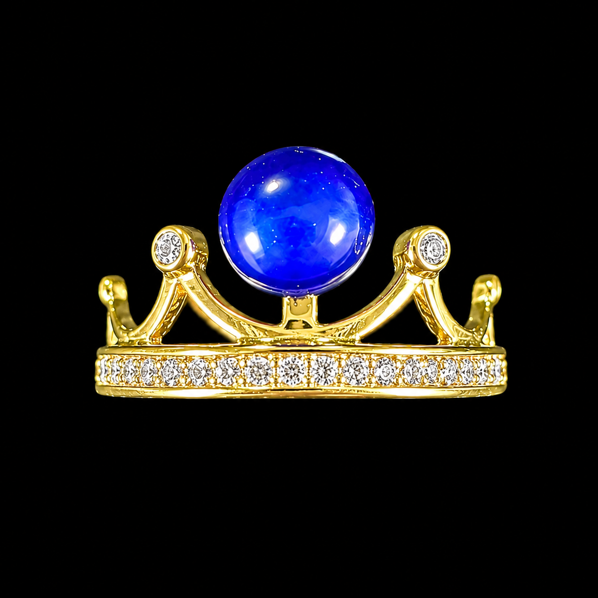Gold Radiant Royal Pearl Ring