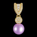 Gold Brilliant Pavé Pearl Pendant