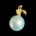 Gold Orchard Pearl Pendant
