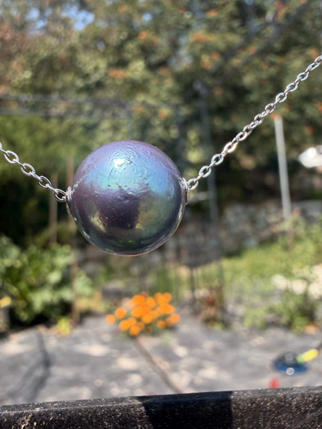 Sterling Silver Suspended Edison Pendant
